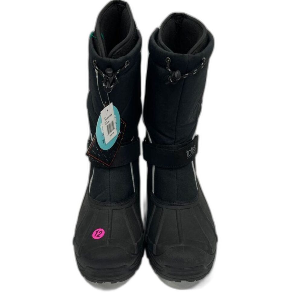 Totes Snowstorm Black Snow Boots Men's Size 12M NWT